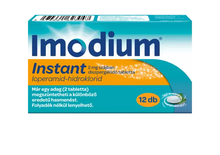 Imodium Instant 2 mg szájban diszpergálódó tabl. 12x Imodium Instant 2 mg szájban diszpergálódó tabl. 12x