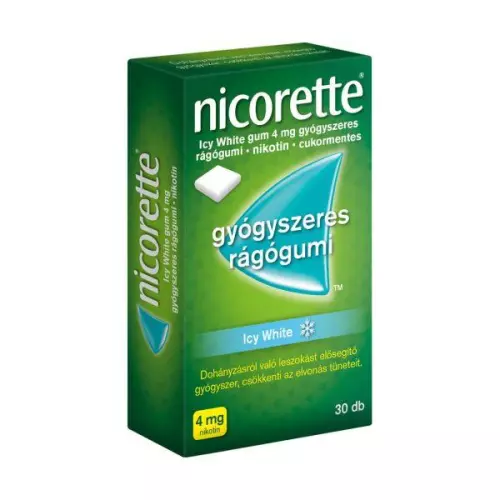 Nicorette Icy White gum 4 mg gyógyszeres rágógumi 30x