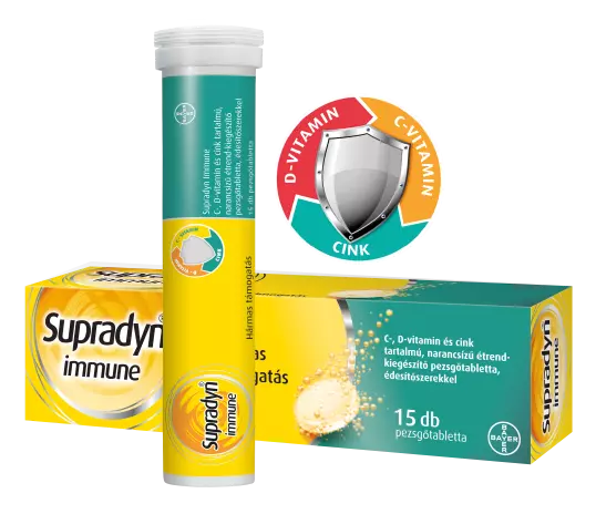 Supradyn Immune C-vit D-vit cink pezsgőtabl. 15x Supradyn Immune C-vit D-vit cink pezsgőtabl. 15x