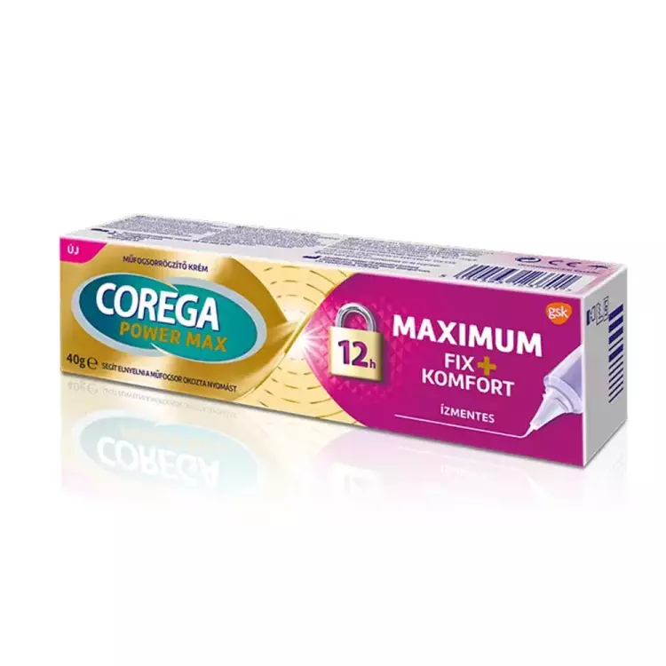 Corega műfogsorrögzítő krém Max.FIX+ Komfort ízm. 40g Corega műfogsorrögzítő krém Max.FIX+ Komfort ízm. 40g