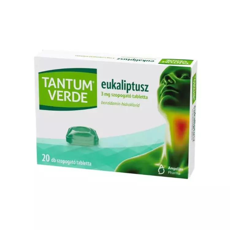 Tantum Verde eukaliptusz 3 mg szopogató tabletta 20x Tantum Verde eukaliptusz 3 mg szopogató tabletta 20x