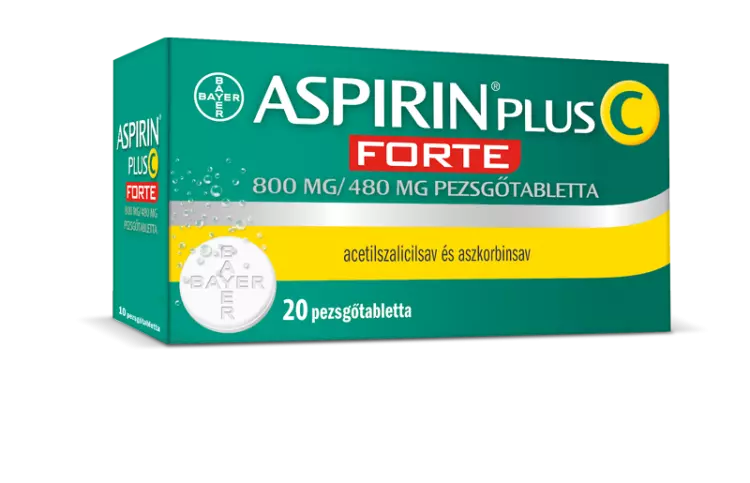 Aspirin Plus C Forte 800 mg/480 mg pezsgőtabletta 20x Aspirin Plus C Forte 800 mg/480 mg pezsgőtabletta 20x