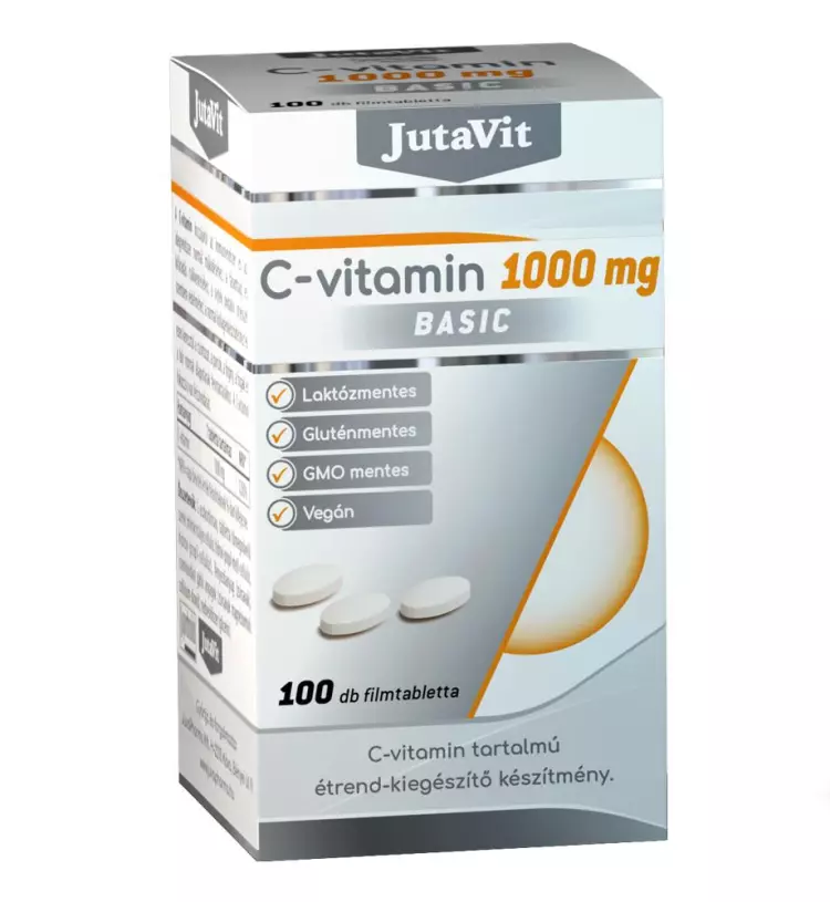 JutaVit Basic C-vitamin 1000 mg tabletta 100x JutaVit Basic C-vitamin 1000 mg tabletta 100x