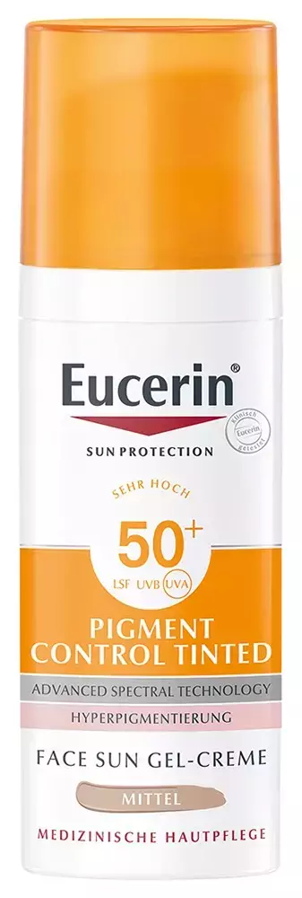 Eucerin Sun Pigment Control színezett napozókrém arcra SPF50+ medium 50 ml Eucerin Sun Pigment Control színezett napozókrém arcra SPF50+ medium 50 ml