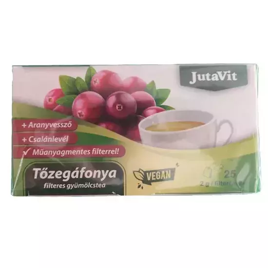 Tőzegáfonya+Aranyvessző+Csalán filt. tea JUTAVIT 25x Tőzegáfonya+Aranyvessző+Csalán filt. tea JUTAVIT 25x
