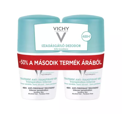 Vichy deo golyós izz.szab. 48h Duopack (zöld) 2x50ml