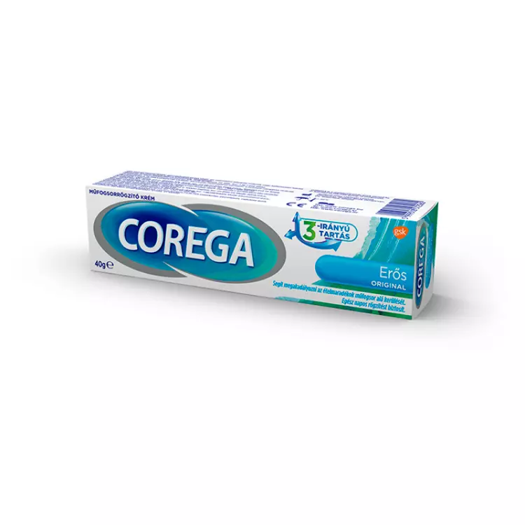 Corega műfogsorrögzítő krém erős mentolos 40g Corega műfogsorrögzítő krém erős mentolos 40g