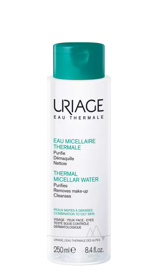 Uriage Termál micellás arctisztító és sminklemosó zsíros vagy kombinált bőrre 250ml