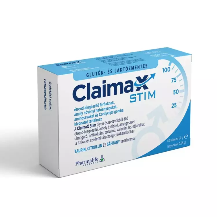 Claimax Stim étrendkiegészítő tabletta férfiaknak 60x Claimax Stim étrendkiegészítő tabletta férfiaknak 60x