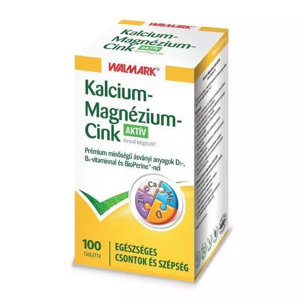 Walmark Kalcium+ Magnézium+ Cink Aktív tabletta 100x Walmark Kalcium+ Magnézium+ Cink Aktív tabletta 100x