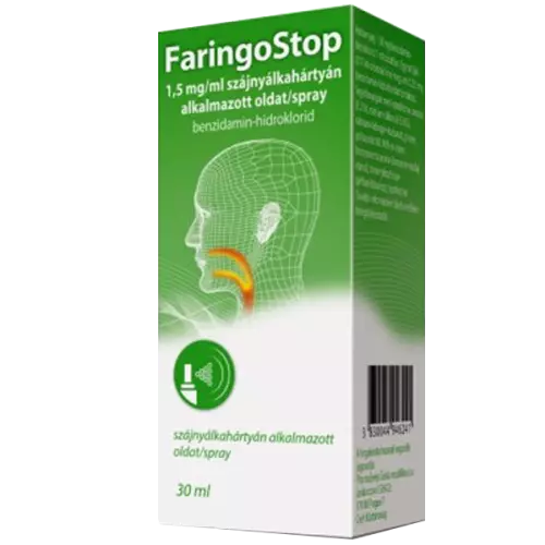 Faringostop 1,5 mg/ml szájnyálkah. alk.old. spray 30ml