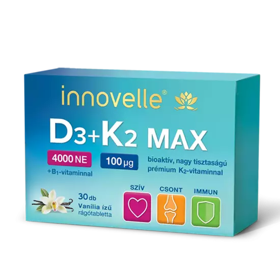 Innovelle D3+ K2 Max 4000 NE rágótabletta 30x Innovelle D3+ K2 Max 4000 NE rágótabletta 30x