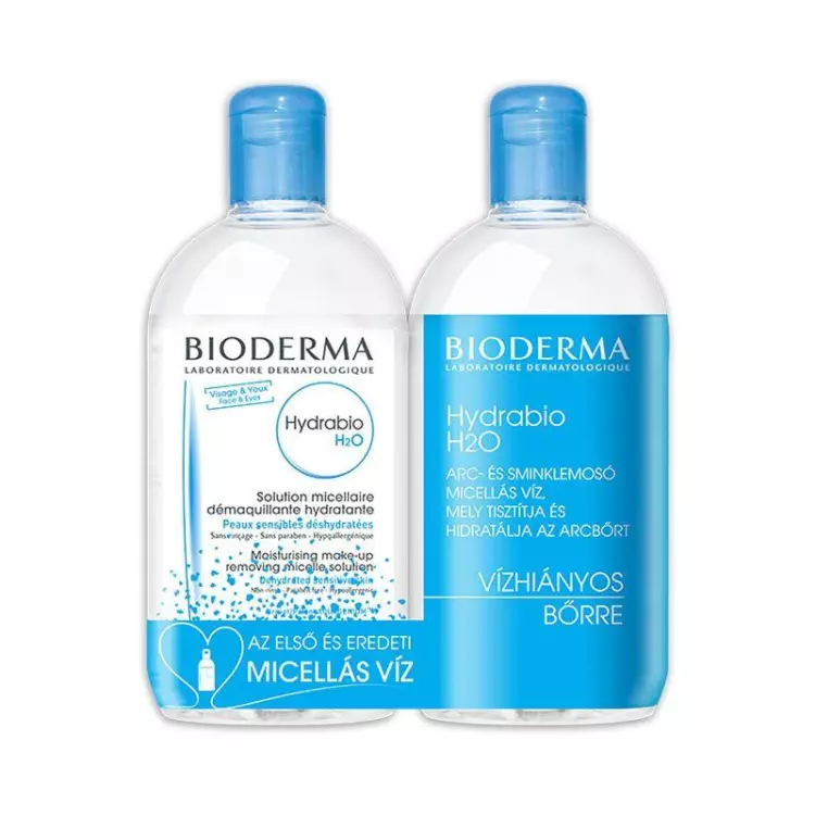 Bioderma Hydrabio H2O arclemosó micellás Micellafesztivál 2x500ml Bioderma Hydrabio H2O arclemosó micellás Micellafesztivál 2x500ml