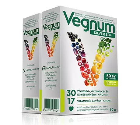 Vegnum Silver 50+ étrendkiegészítő kapszula 60x