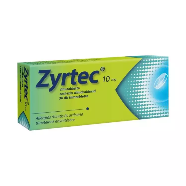 Zyrtec 10 mg filmtabletta 30x Zyrtec 10 mg filmtabletta 30x