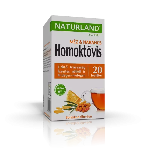 Gyümölcstea homoktövis-narancs filteres NATURLAND 20x2g Gyümölcstea homoktövis-narancs filteres NATURLAND 20x2g