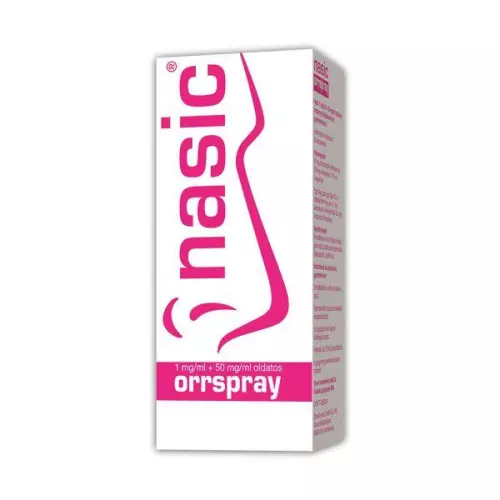 Nasic 1 mg/ml+50 mg/ml old. orrspray feln.+gyerm. 1x10ml