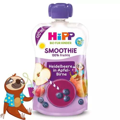 HiPP BIO Smoothie áfonya almában és körtében 120ml