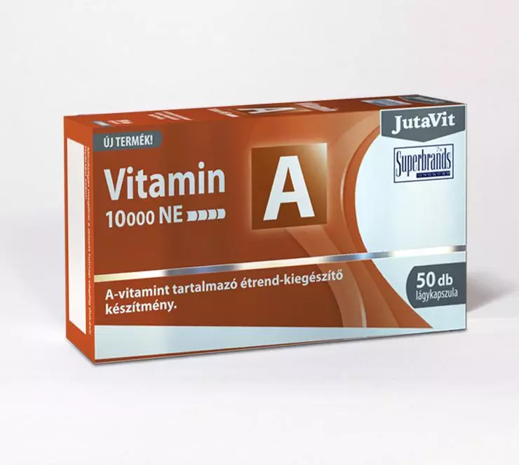 JutaVit A-vitamin 10000 NE lágy kapszula 50x JutaVit A-vitamin 10000 NE lágy kapszula 50x