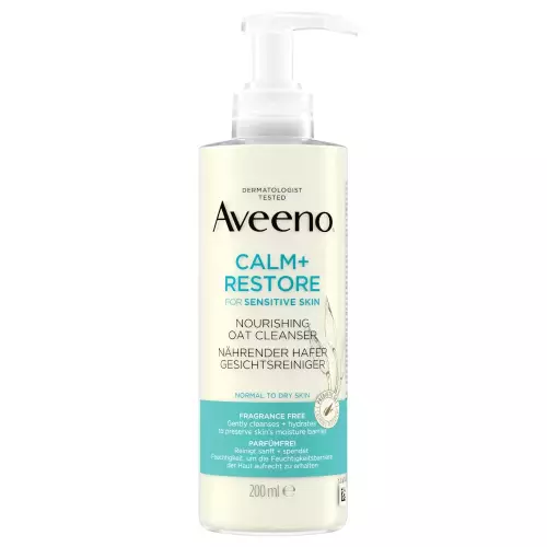 Aveeno Calm+ Restore tápláló arctisztító zabbal 200ml
