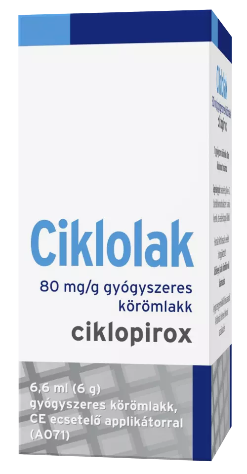 Ciklolak 80 mg/g gyógyszeres körömlakk 1x6,6ml