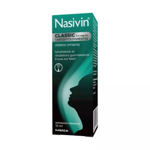 Nasivin Classic 0,5 mg/ml tart.mentes old.orrspray 1x10ml