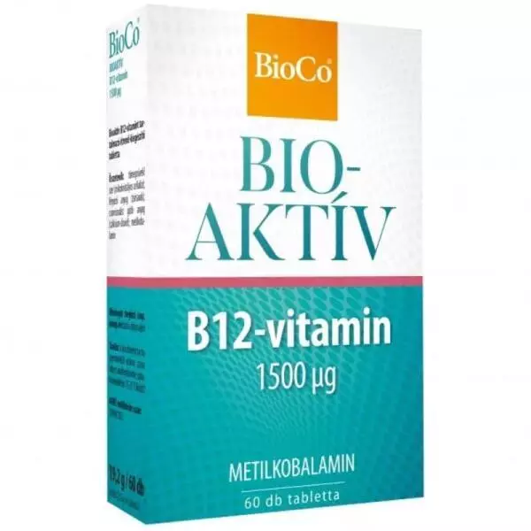BioCo Bioaktív B12-vitamin 1500 mcg tabletta 60x