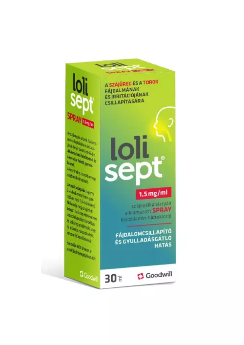 Lolisept 1,5 mg/ml szájnyálkahártyán alk. spray 30ml