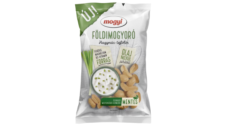 Mogyi földimogyoró pirított hagymás-tejfölös 130g Mogyi földimogyoró pirított hagymás-tejfölös 130g