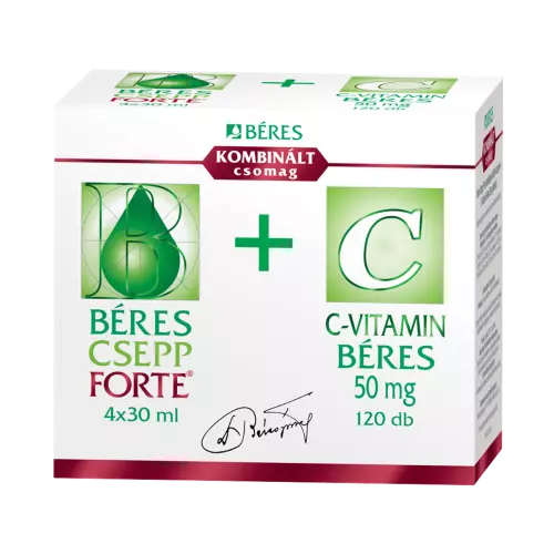 Béres Csepp Forte bels. old. cseppek + C-vit.120x 4x 30ml