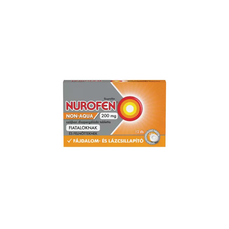 Nurofen Non-Aqua 200mg szájban diszperg.tabletta 12x Nurofen Non-Aqua 200mg szájban diszperg.tabletta 12x