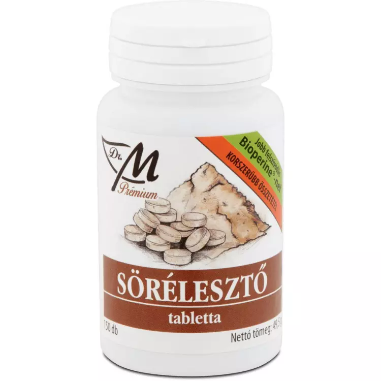 Dr.M Prémium Sörélesztő BioPerin-nel tabletta 150x Dr.M Prémium Sörélesztő BioPerin-nel tabletta 150x