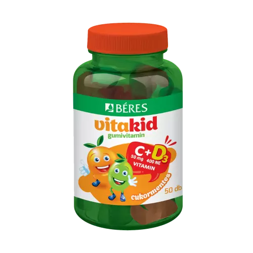 Béres Vitakid C+D3 gumivitamin gumitabletta 50x