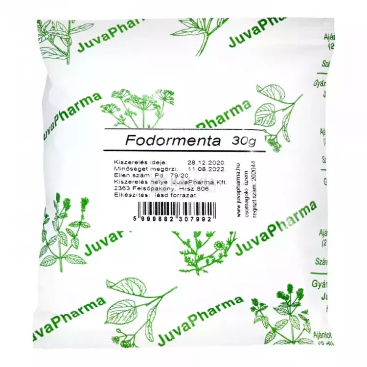 Fodormentalevél tea JUVAPHARMA 30g Fodormentalevél tea JUVAPHARMA 30g