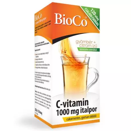 BioCo C-vitamin 1000 mg italpor gyömbér-citrom ízű 120x