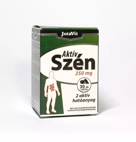 JutaVit Aktív szén 250 mg tabletta 30x JutaVit Aktív szén 250 mg tabletta 30x