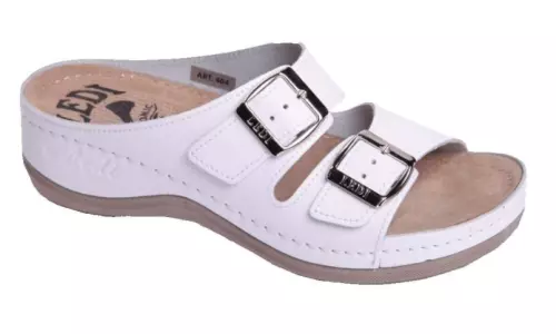 Ledi női papucs fehér csatos 404/18 (munkavédelmi is) 1 pár