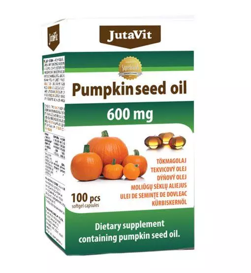 JutaVit Tökmagolaj 600 mg kapszula 100x JutaVit Tökmagolaj 600 mg kapszula 100x