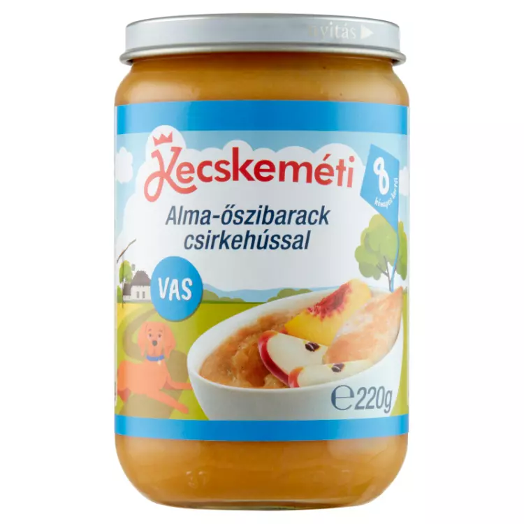 Kecskeméti alma-őszibarack csirkehússal 220g Kecskeméti alma-őszibarack csirkehússal 220g