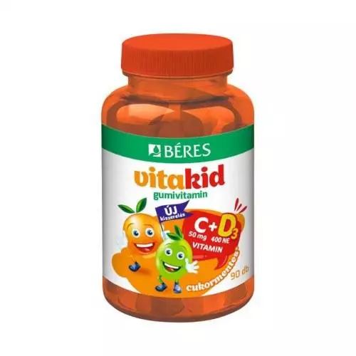 Béres Vitakid C+D3 gumivitamin gumitabletta 90x Béres Vitakid C+D3 gumivitamin gumitabletta 90x