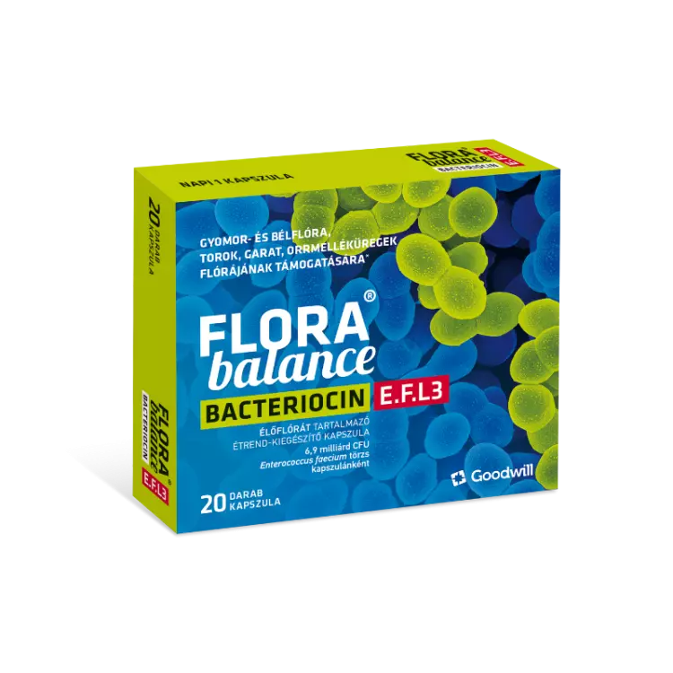 Florabalance Bacteriocin E.F.L3 élőflórás kapszula 20x Florabalance Bacteriocin E.F.L3 élőflórás kapszula 20x