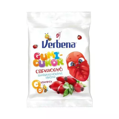 Verbena gumicukor csipkebogyó zacskós 90g