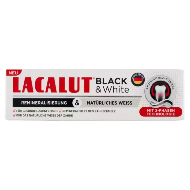 Lacalut Black et White fogkrém 75ml Lacalut Black et White fogkrém 75ml