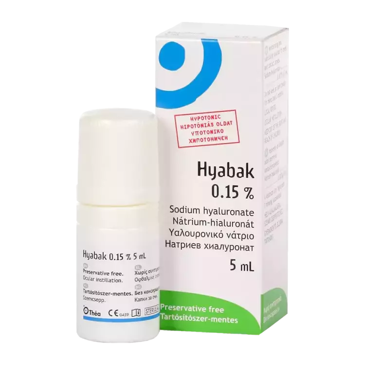 Hyabak nedvesítő szemcsepp 0,15% 5ml