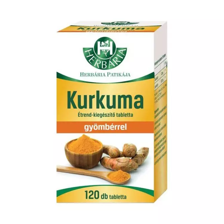 Herbária Kurkuma gyömbér kivonat tabletta 120x Herbária Kurkuma gyömbér kivonat tabletta 120x