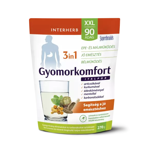 Interherb XXL Gyomorkomfort 3in1 borsmenta italpor 270g Interherb XXL Gyomorkomfort 3in1 borsmenta italpor 270g