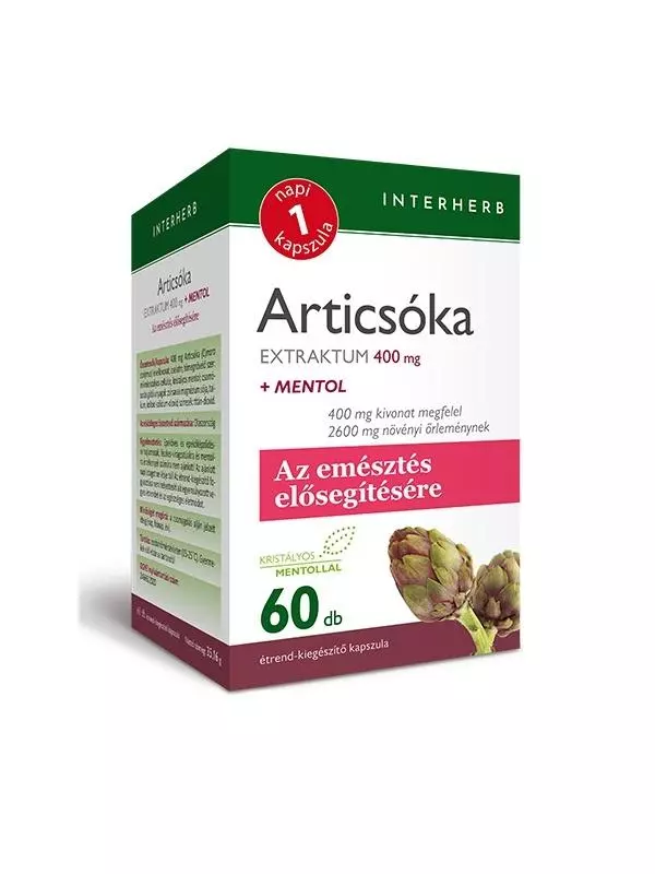 Interherb Napi1 Articsóka Extraktum kapszula 60x Interherb Napi1 Articsóka Extraktum kapszula 60x