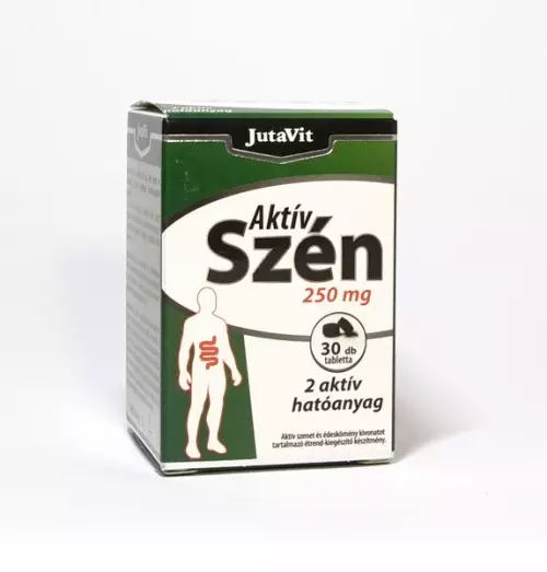 JutaVit Aktív szén 250 mg tabletta 30x
