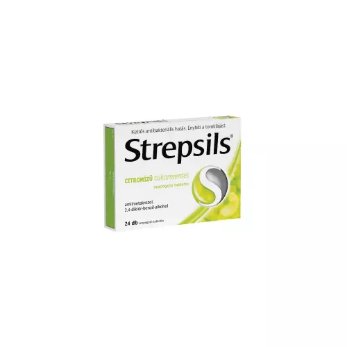 Strepsils citromízű cukormentes szopogató tabletta 24x