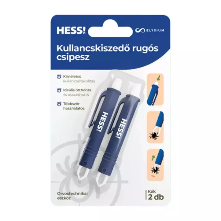 Elysium HESS! kullancskiszedő rugós csipesz kék 2x Elysium HESS! kullancskiszedő rugós csipesz kék 2x